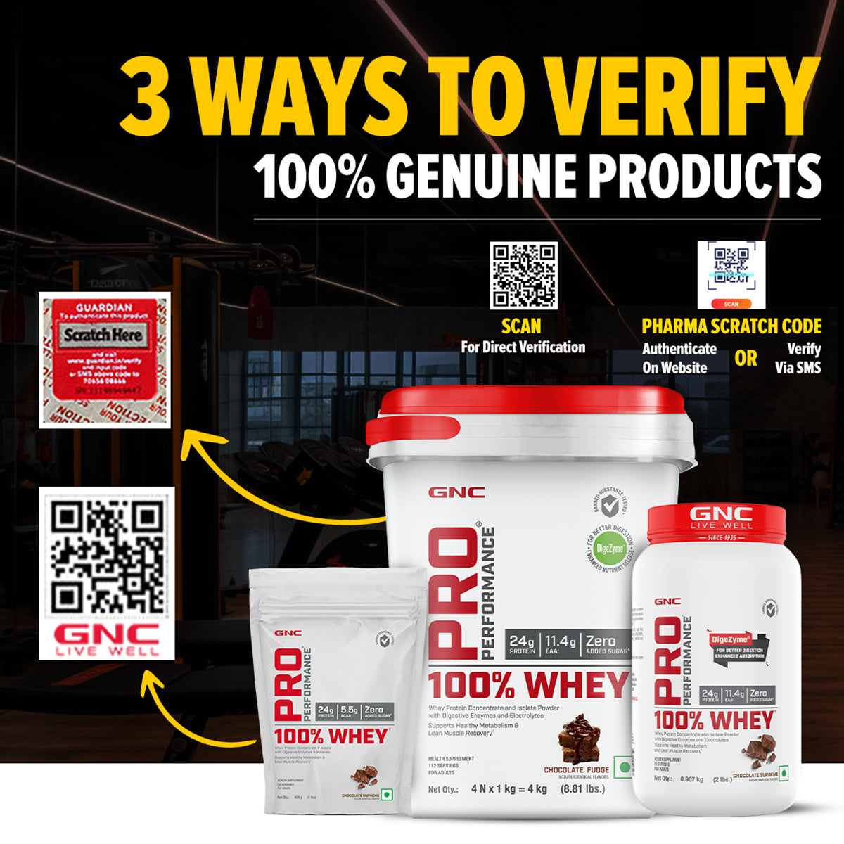 GNC Pro Performance 100% Whey Protein - 8.8 lbs - Faster Recovery & Lean Muscle Gains | Informed Choice Certified