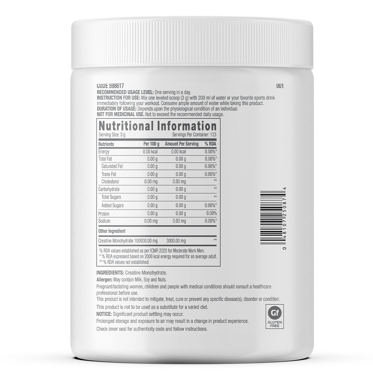 GNC Pro Performance Creatine Monohydrate - Powerful Muscle Pump for Intense Workout