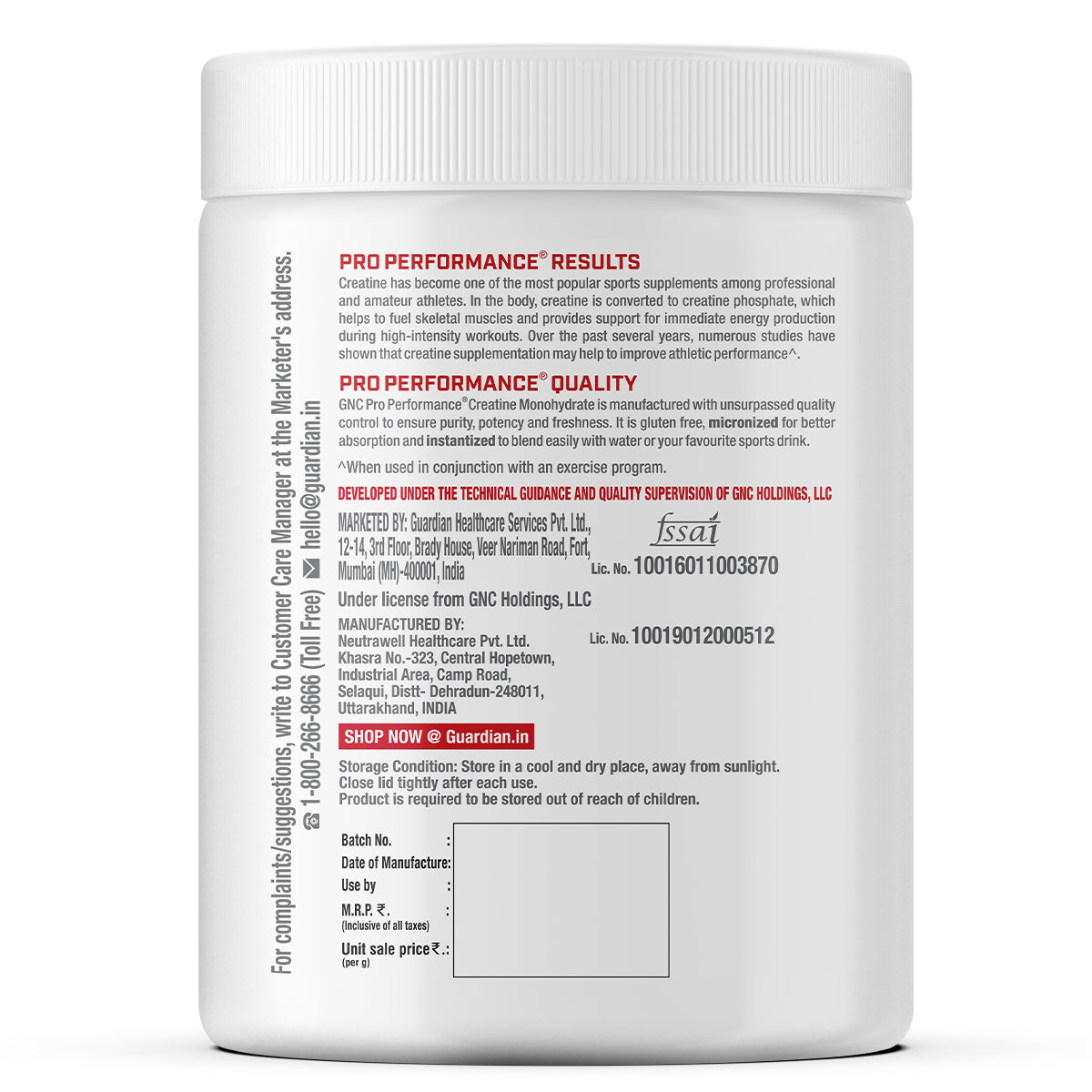 GNC Pro Performance Creatine Monohydrate - Powerful Muscle Pump for Intense Workout