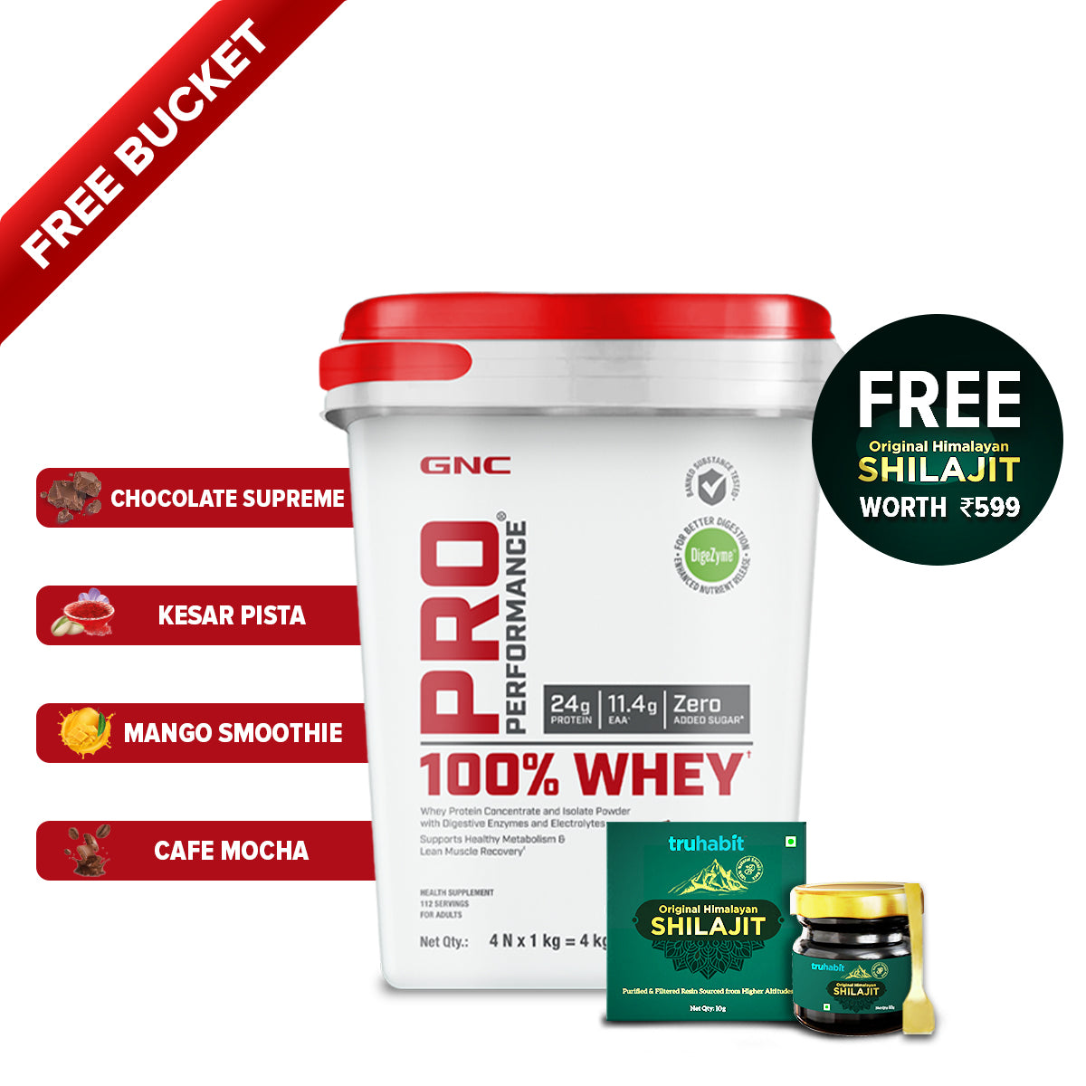 GNC Pro Performance 100% Whey Protein - Faster Recovery & Lean Muscle Gains | Informed Choice Certified