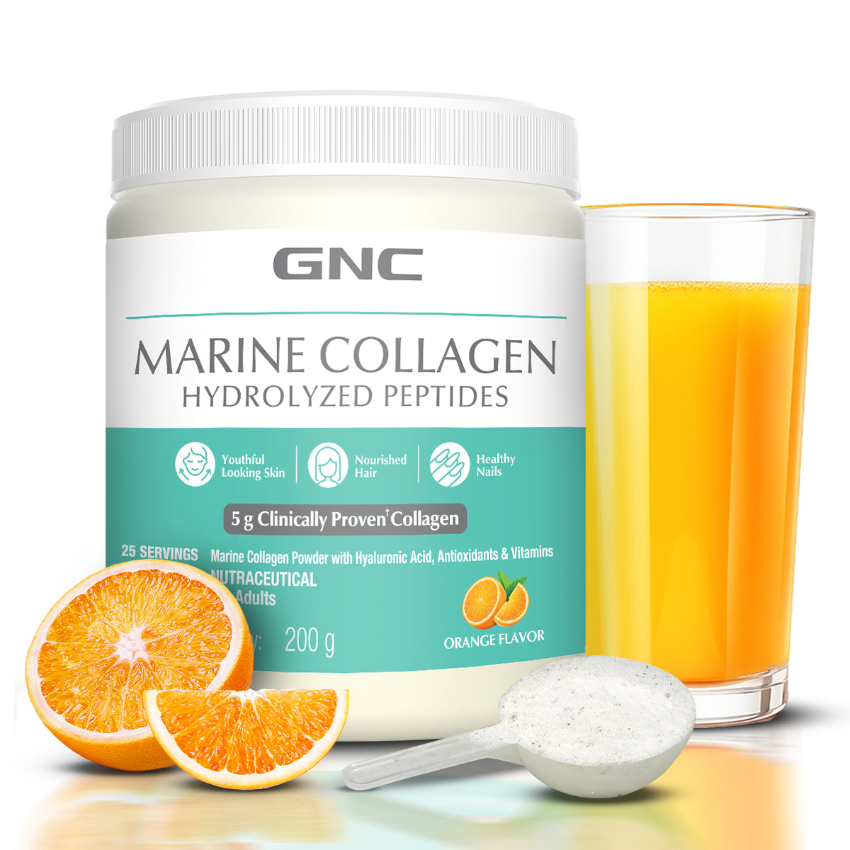 GNC Marine Collagen Hydrolyzed Peptides - Type 1 & 3 Collagen Used To Reduces Fine Lines & Wrinkles For Youthful Skin