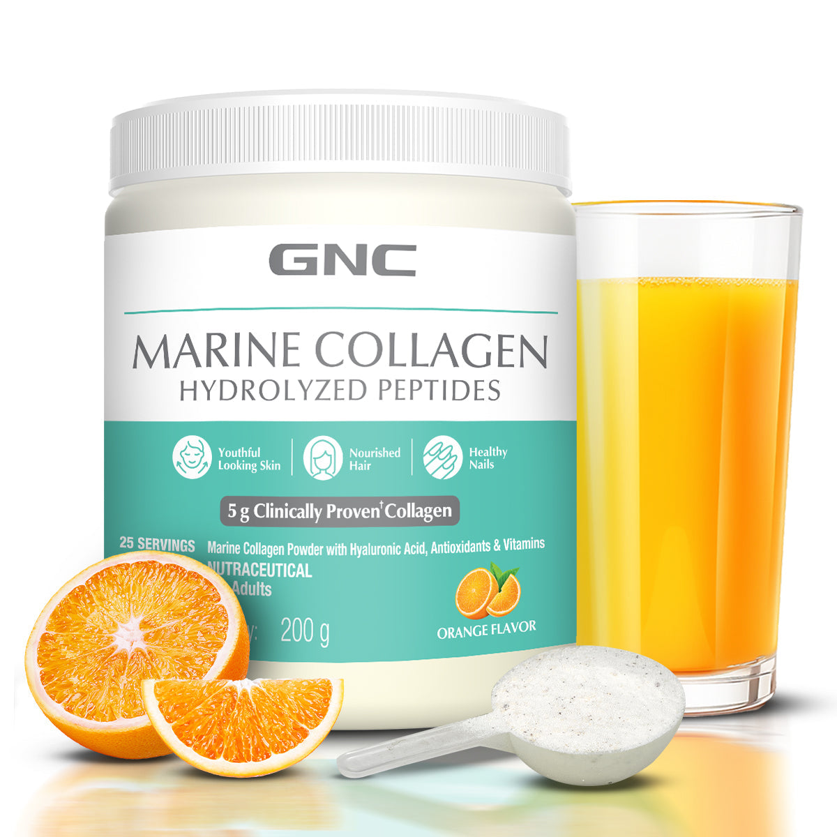 GNC Marine Collagen Hydrolyzed Peptides - Type 1 & 3 Collagen Used To Reduce Fine Lines & Wrinkles For Youthful Skin