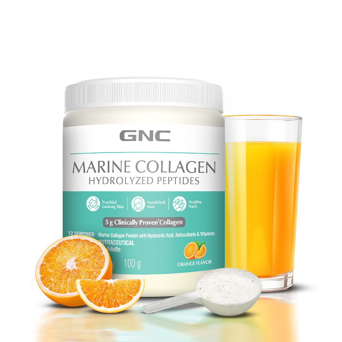 GNC Marine Collagen Hydrolyzed Peptides - Type 1 & 3 Collagen Used To Reduces Fine Lines & Wrinkles For Youthful Skin