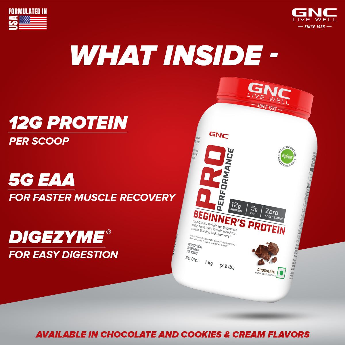 GNC Pro Performance Beginner's Protein - Meets Daily Protein Requirement | Supports Muscle Building