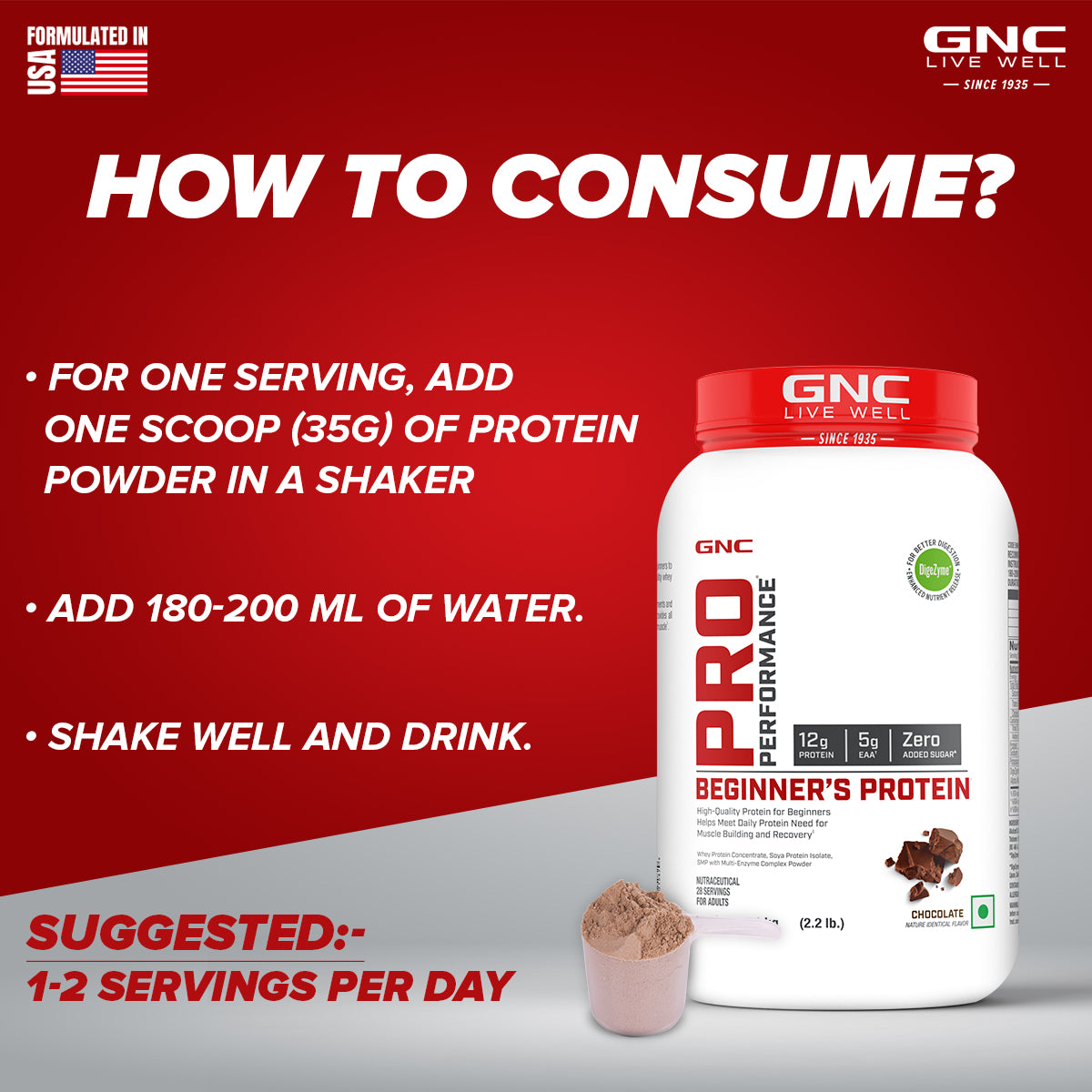 GNC Pro Performance Beginner's Protein - Meets Daily Protein Requirement | Supports Muscle Building