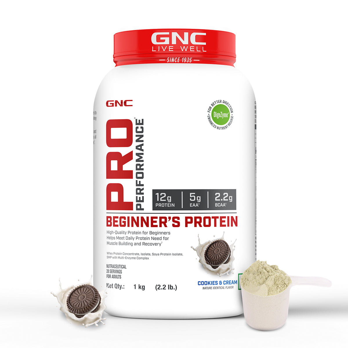 GNC Pro Performance Beginner's Protein - Meets Daily Protein Requirement | Supports Muscle Building