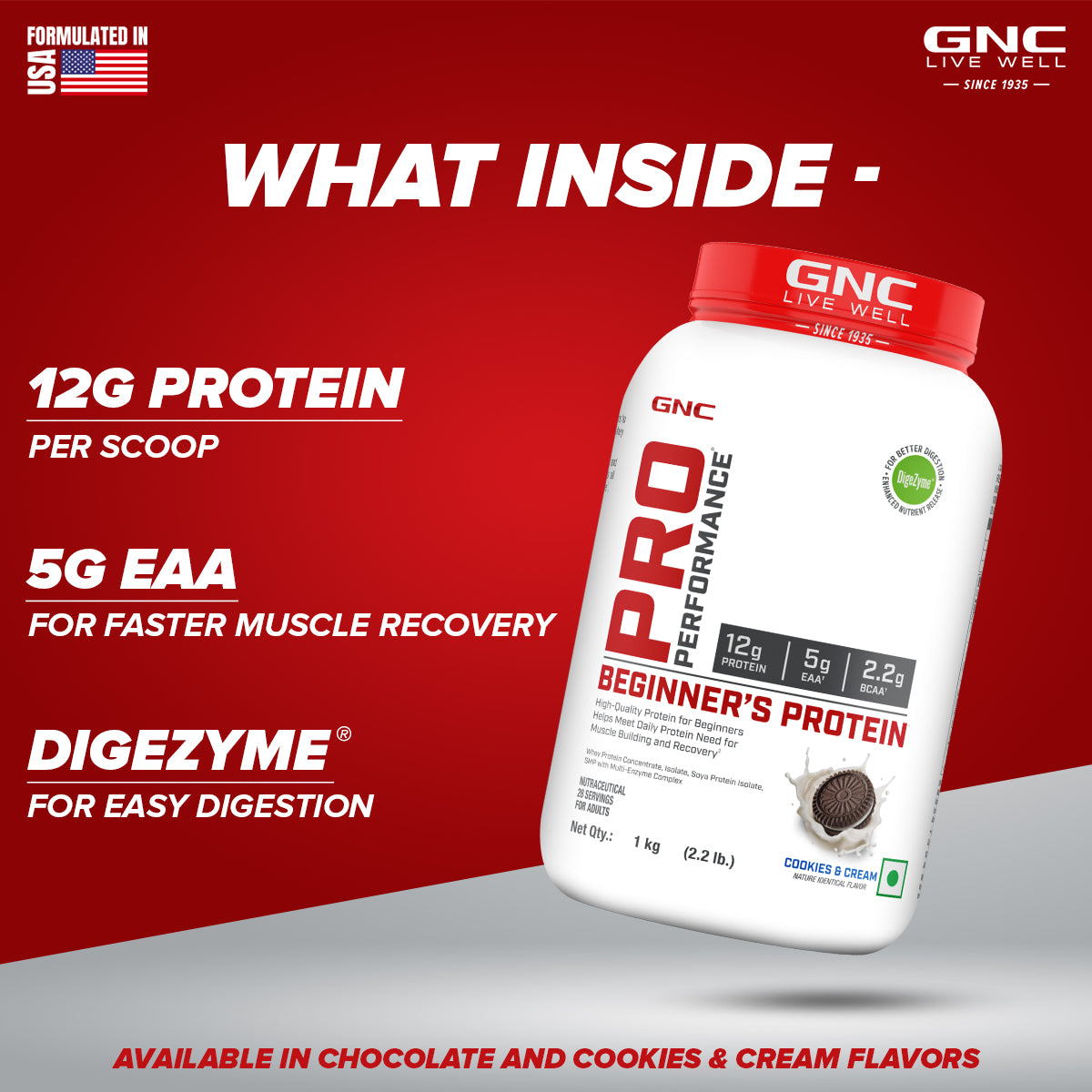 GNC Pro Performance Beginner's Protein - Meets Daily Protein Requirement | Supports Muscle Building