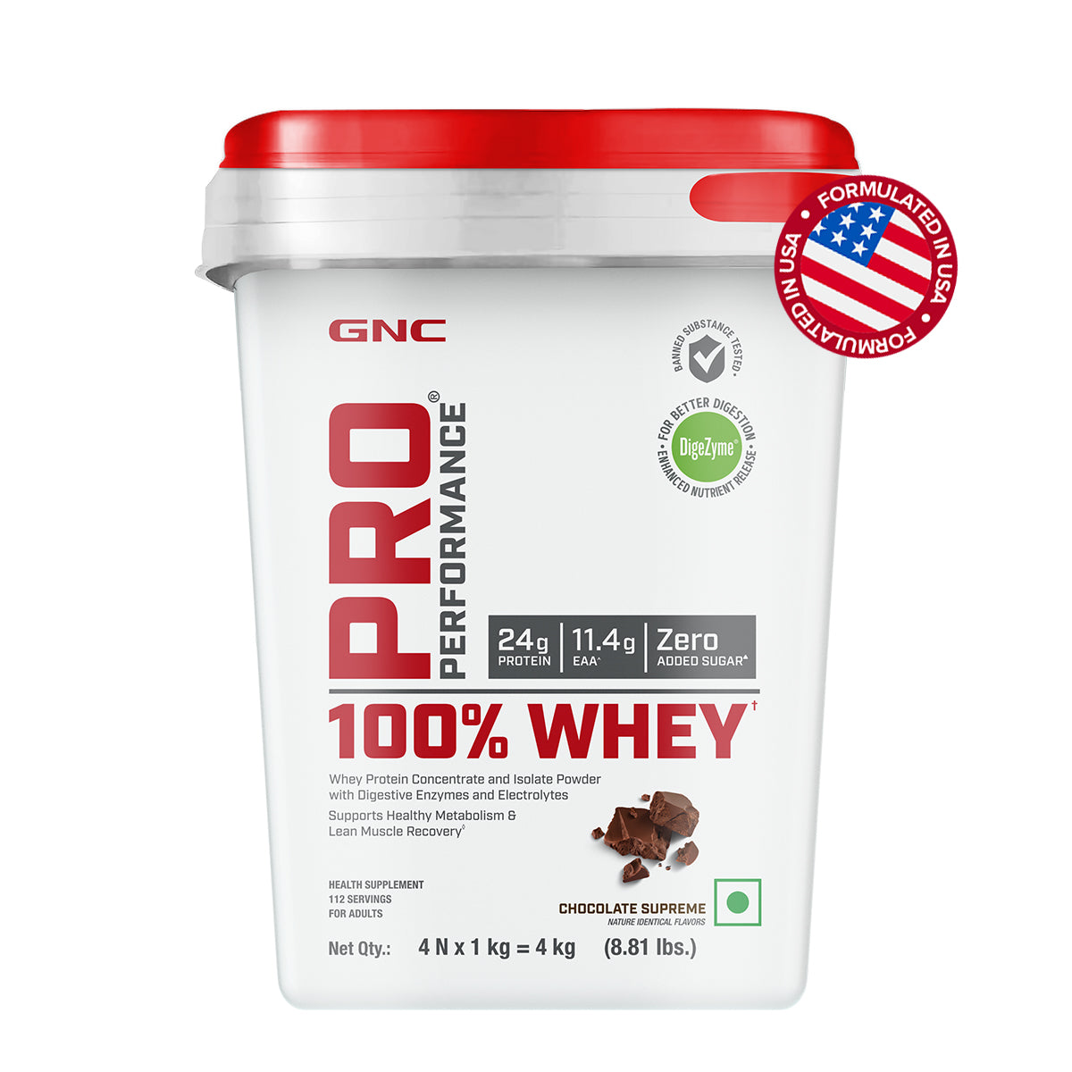 GNC Pro Performance 100% Whey Protein - Faster Recovery & Lean Muscle Gains | Informed Choice Certified