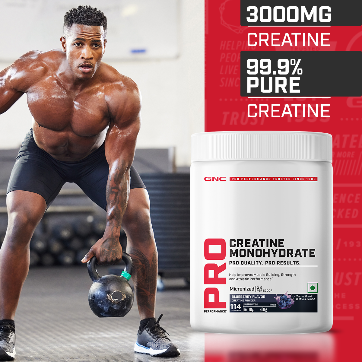 GNC Pro Performance Creatine Monohydrate with L-Carnitine Tablets 500mg - Supports Intense Workout | Burns Fat for Instant Energy & Extreme Performance