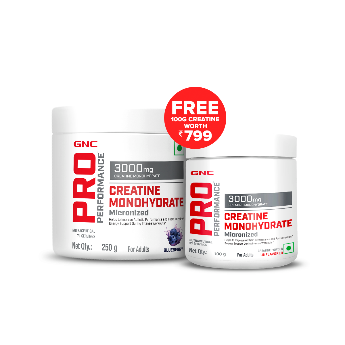 GNC Pro Performance Creatine Monohydrate - Powerful Muscle Pump for Intense Workout