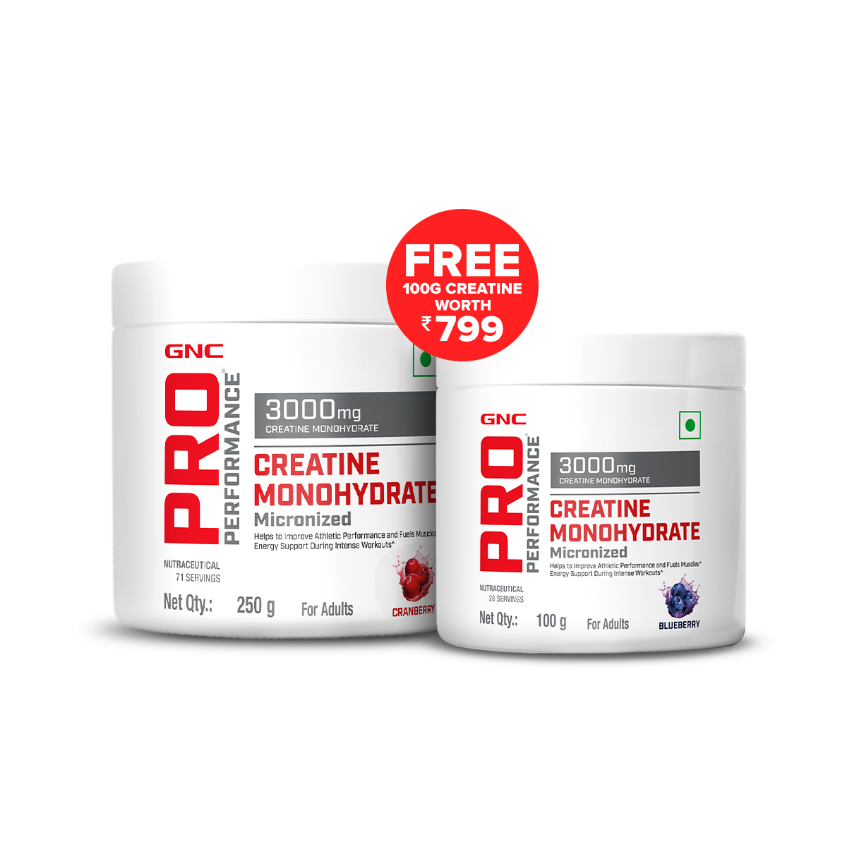 GNC Pro Performance Creatine Monohydrate - Powerful Muscle Pump for Intense Workout