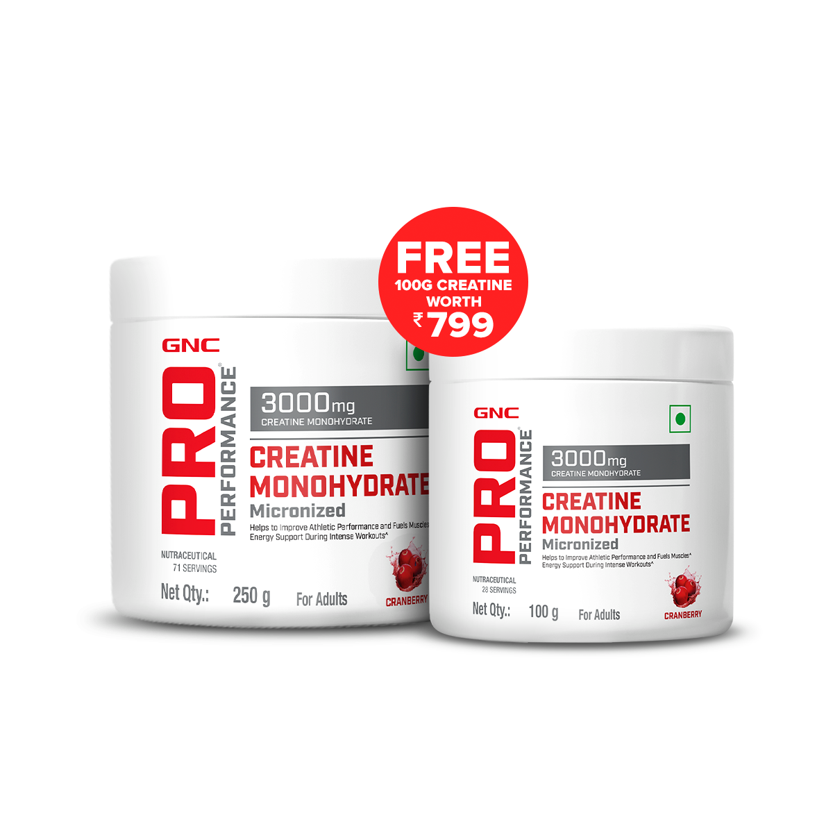 GNC Pro Performance Creatine Monohydrate - Powerful Muscle Pump for Intense Workout