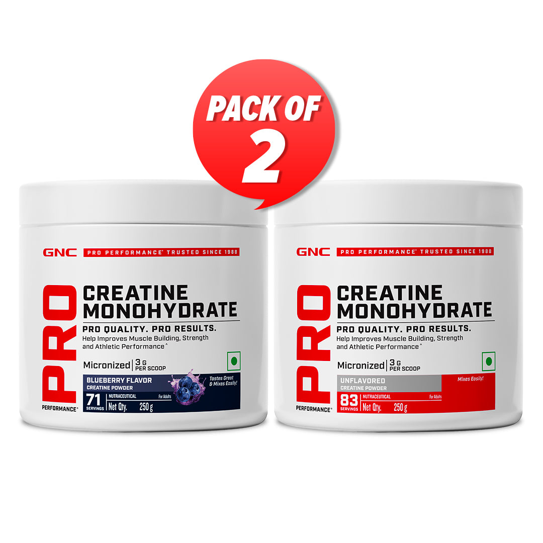 GNC Pro Performance Creatine Monohydrate Combo - Powerful Muscle Pump for Intense Workout