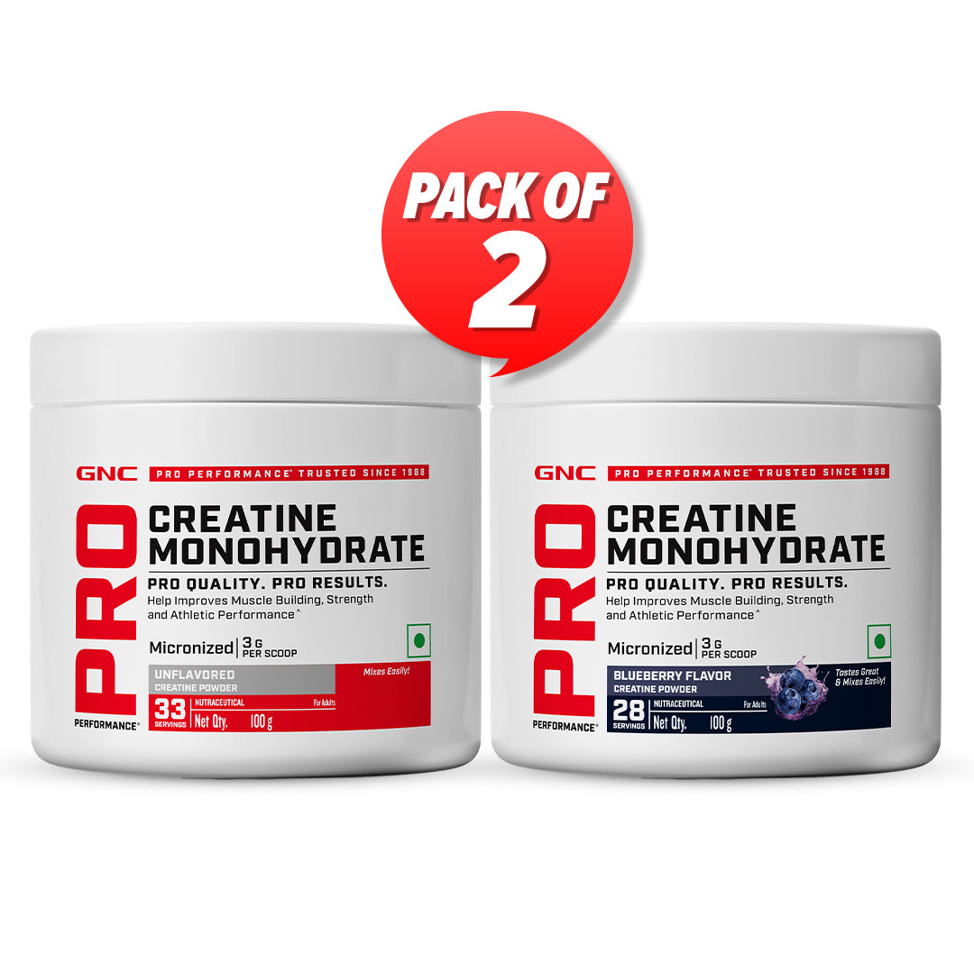 GNC Pro Performance Creatine Monohydrate Combo - Powerful Muscle Pump for Intense Workout