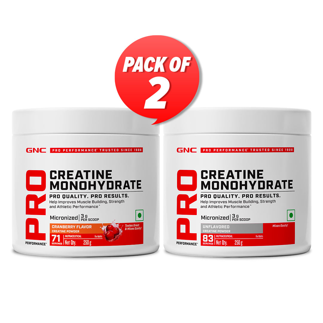 GNC Pro Performance Creatine Monohydrate Combo - Powerful Muscle Pump for Intense Workout