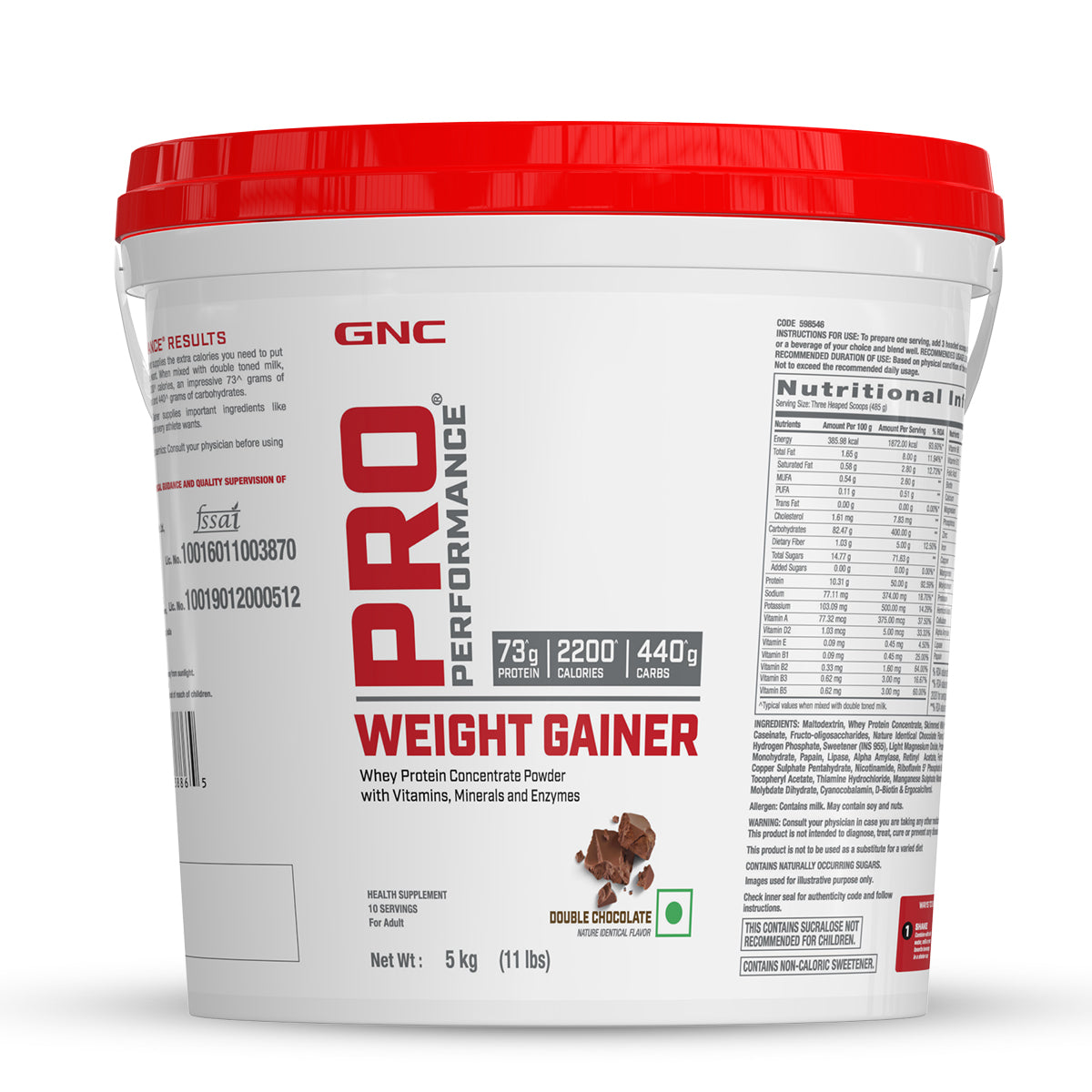 GNC Pro Performance Weight Gainer - High-Calorie, Low-Fat Formula For Healthy Body Gains