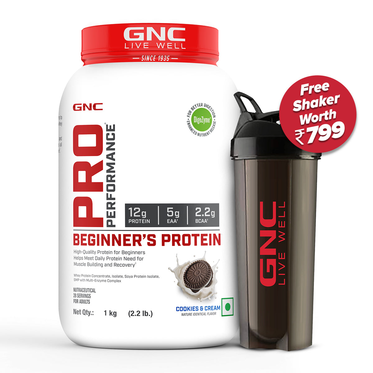 GNC Pro Performance Beginner's Protein - Meets Daily Protein Requirement | Supports Muscle Building