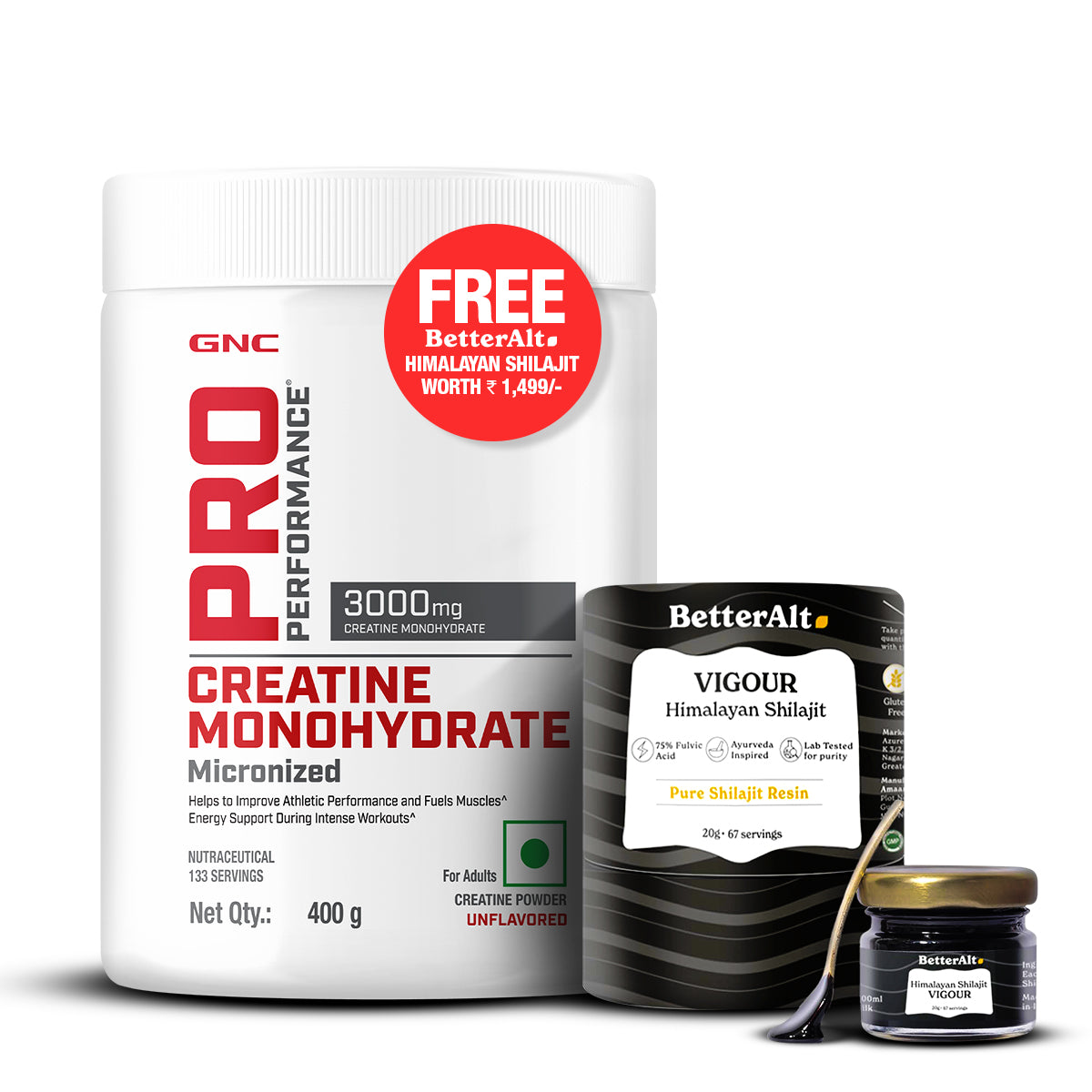 GNC Pro Performance Creatine Monohydrate - Powerful Muscle Pump for Intense Workout