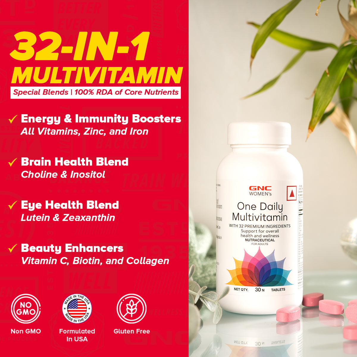 One Daily Multivitamin - Improves Energy, Immunity, Skin and Overall Health