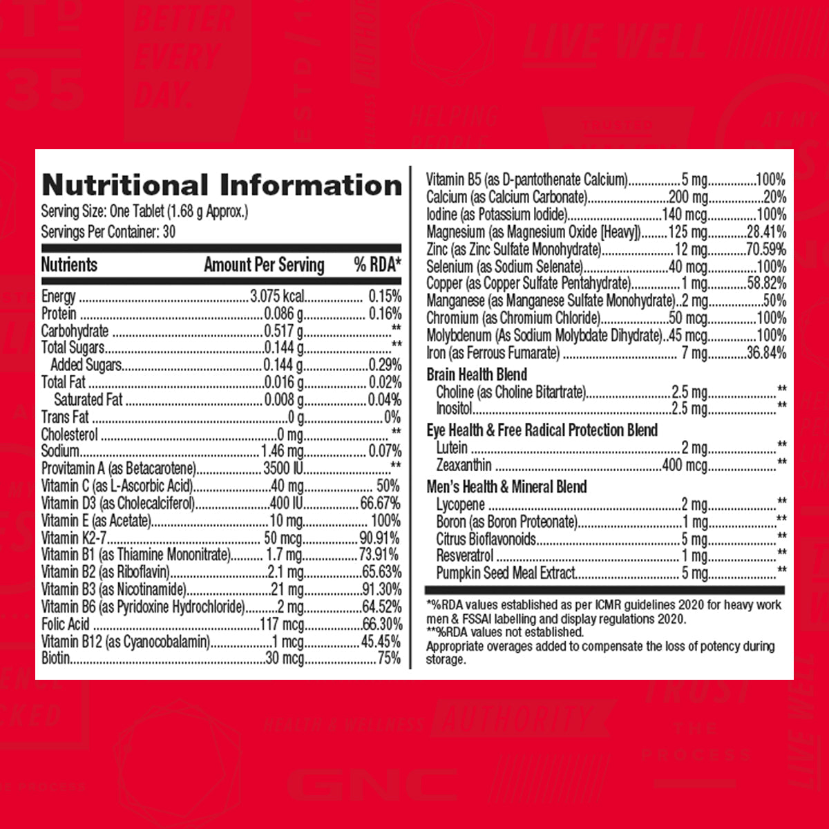 GNC Mega Men One Daily Multivitamin + Triple Strength Fish Oil - Builds Muscle Strength | Boosts Energy & Immunity | Maintains Healthy Cholesterol | Improves Joint & Heart Health