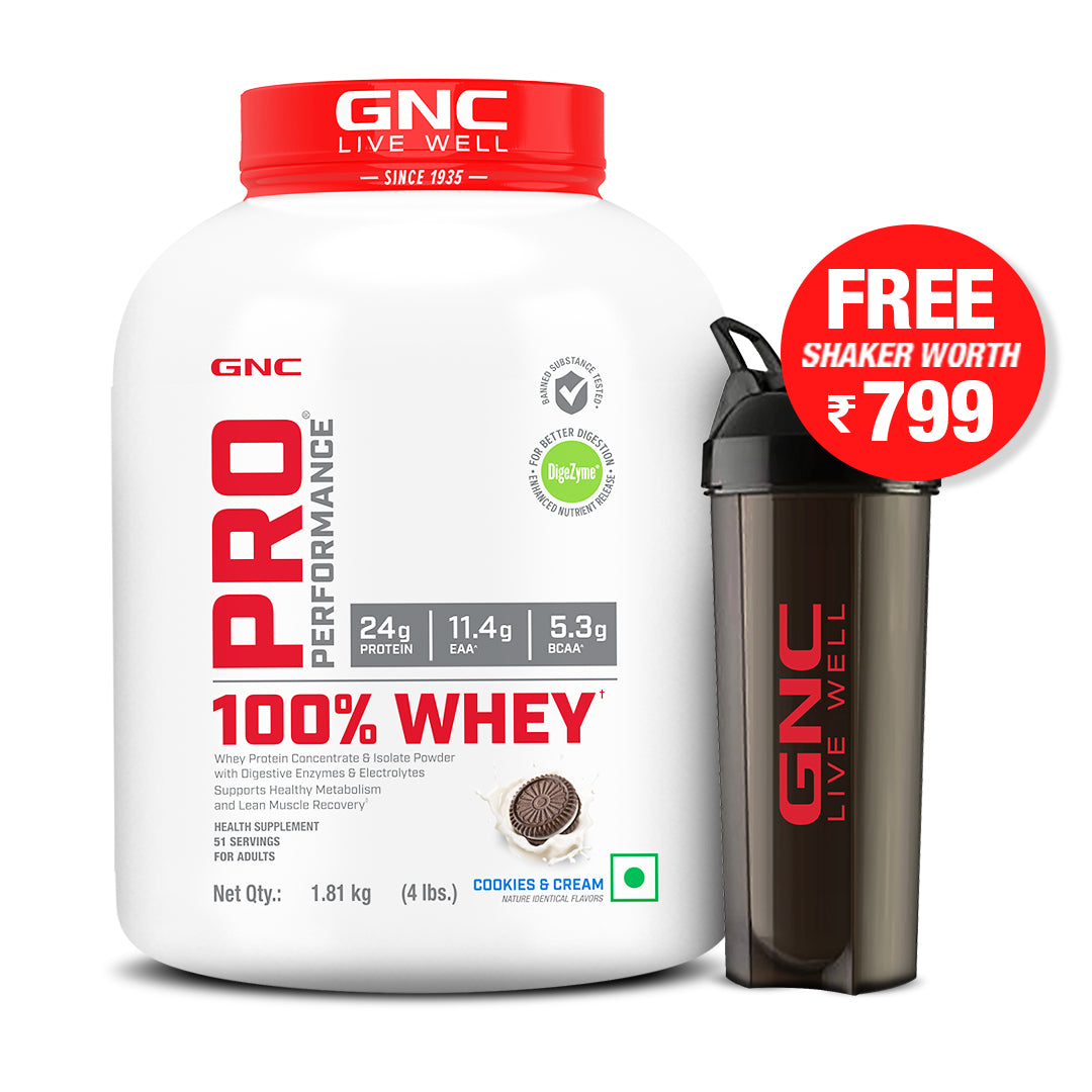 GNC Pro Performance 100% Whey Protein - Faster Recovery & Lean Muscle Gains | Informed Choice Certified