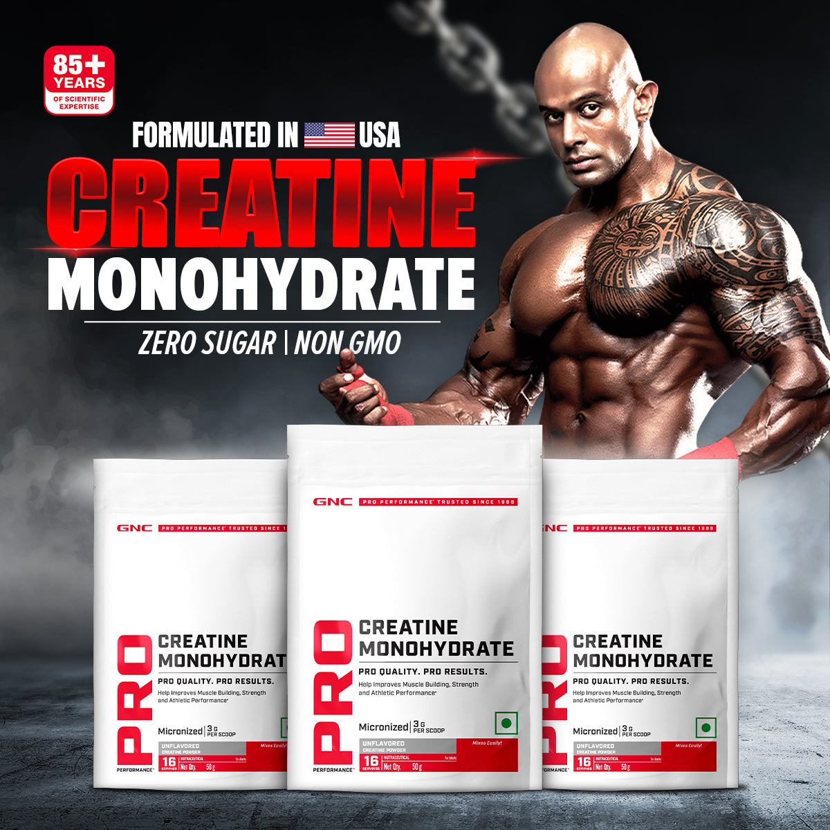 Free Creatine Monohydrate 50g - Powerful Muscle Pump for Intense Workout