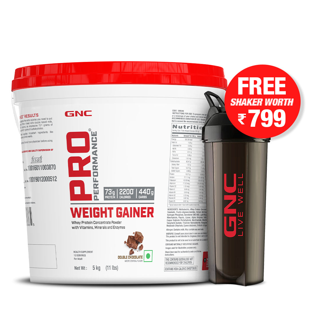 GNC Pro Performance Weight Gainer - High-Calorie, Low-Fat Formula For Healthy Body Gains