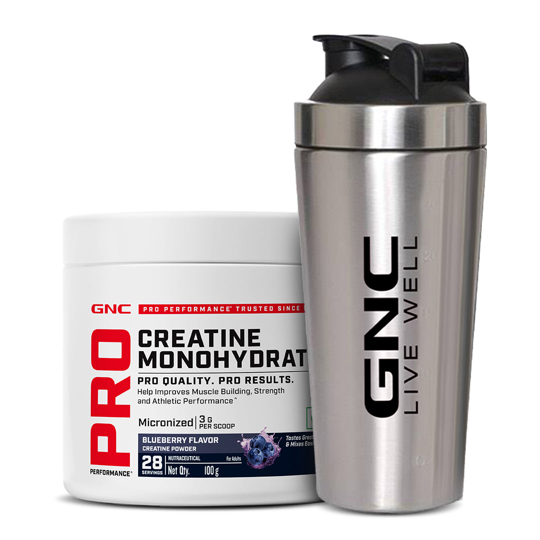 GNC Pro Performance Creatine Monohydrate with Shaker -  Boosts Stamina for Intense Workout 