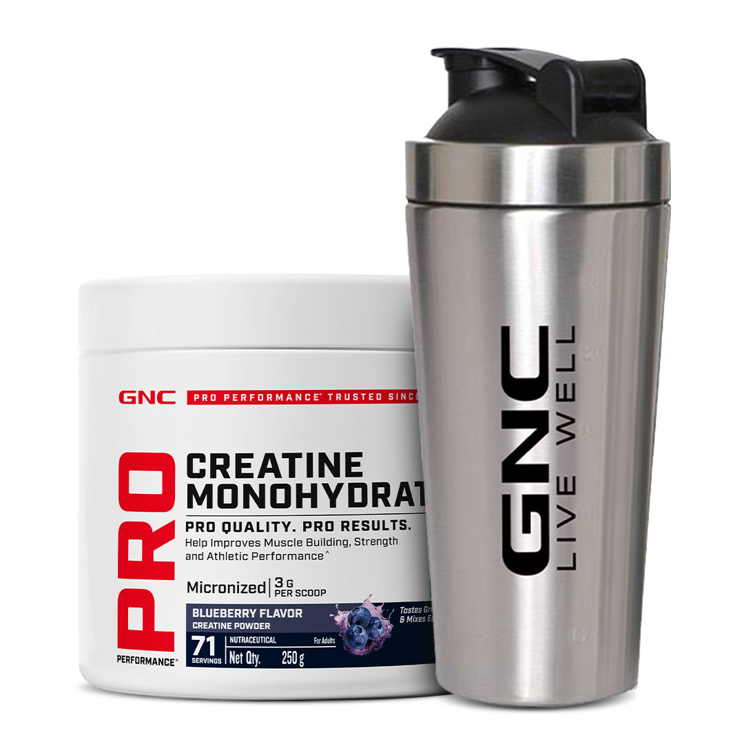 GNC Pro Performance Creatine Monohydrate with Shaker -  Boosts Stamina for Intense Workout 