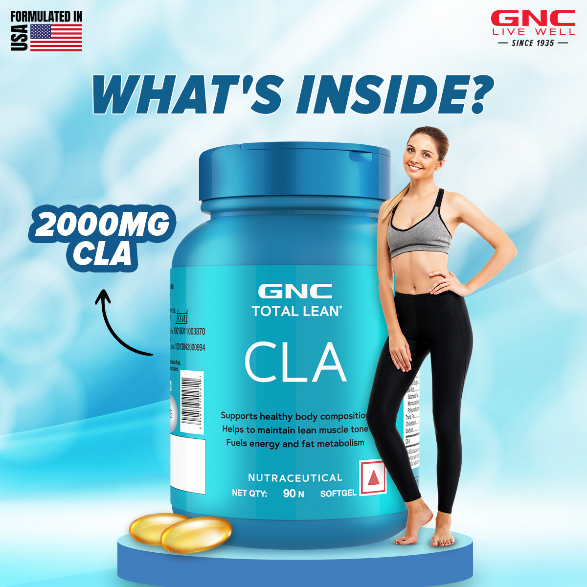 GNC Total Lean CLA 90 Capsules GNC India