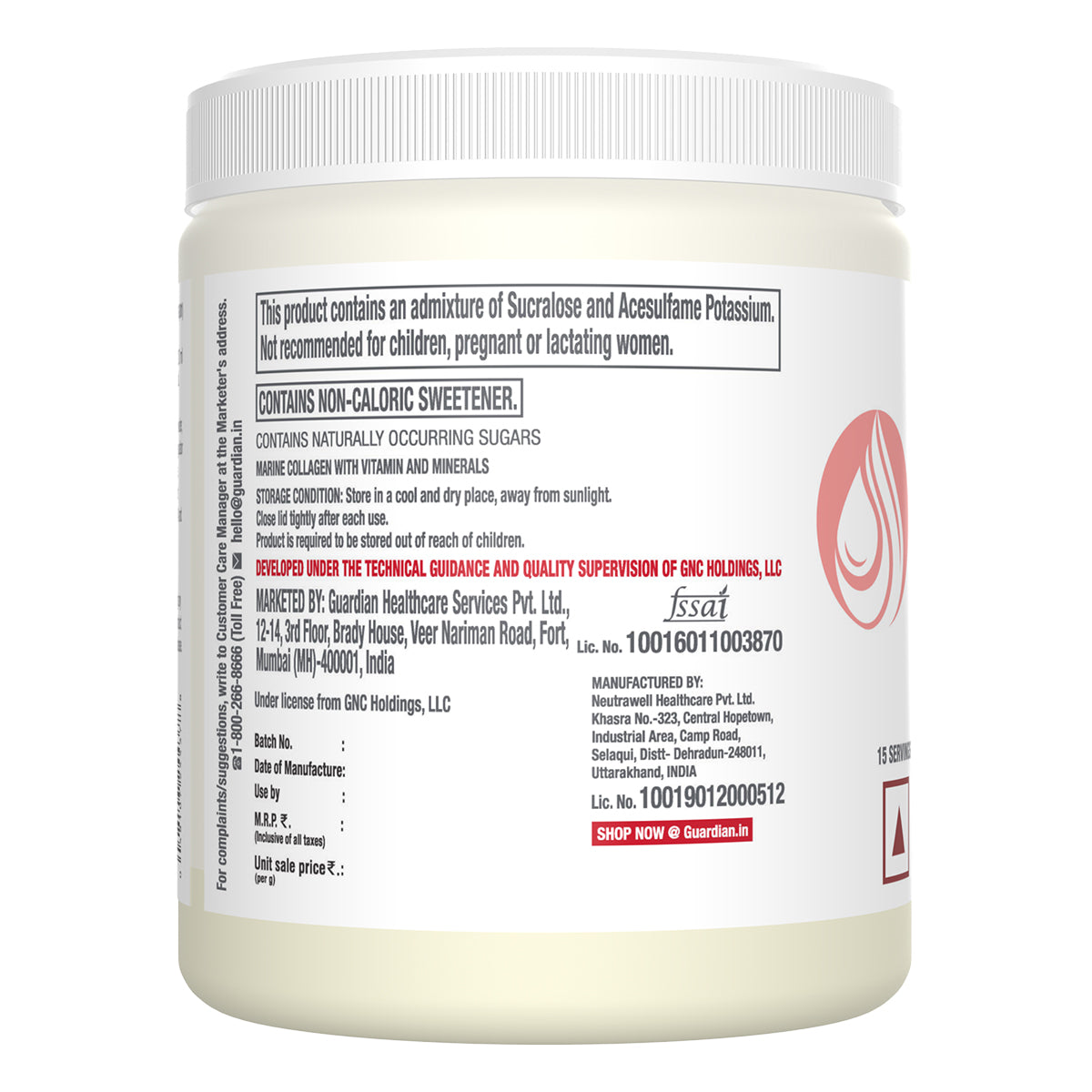 GNC Marine Collagen Powder - Reduces Fine Lines & Wrinkles For Youthful Skin