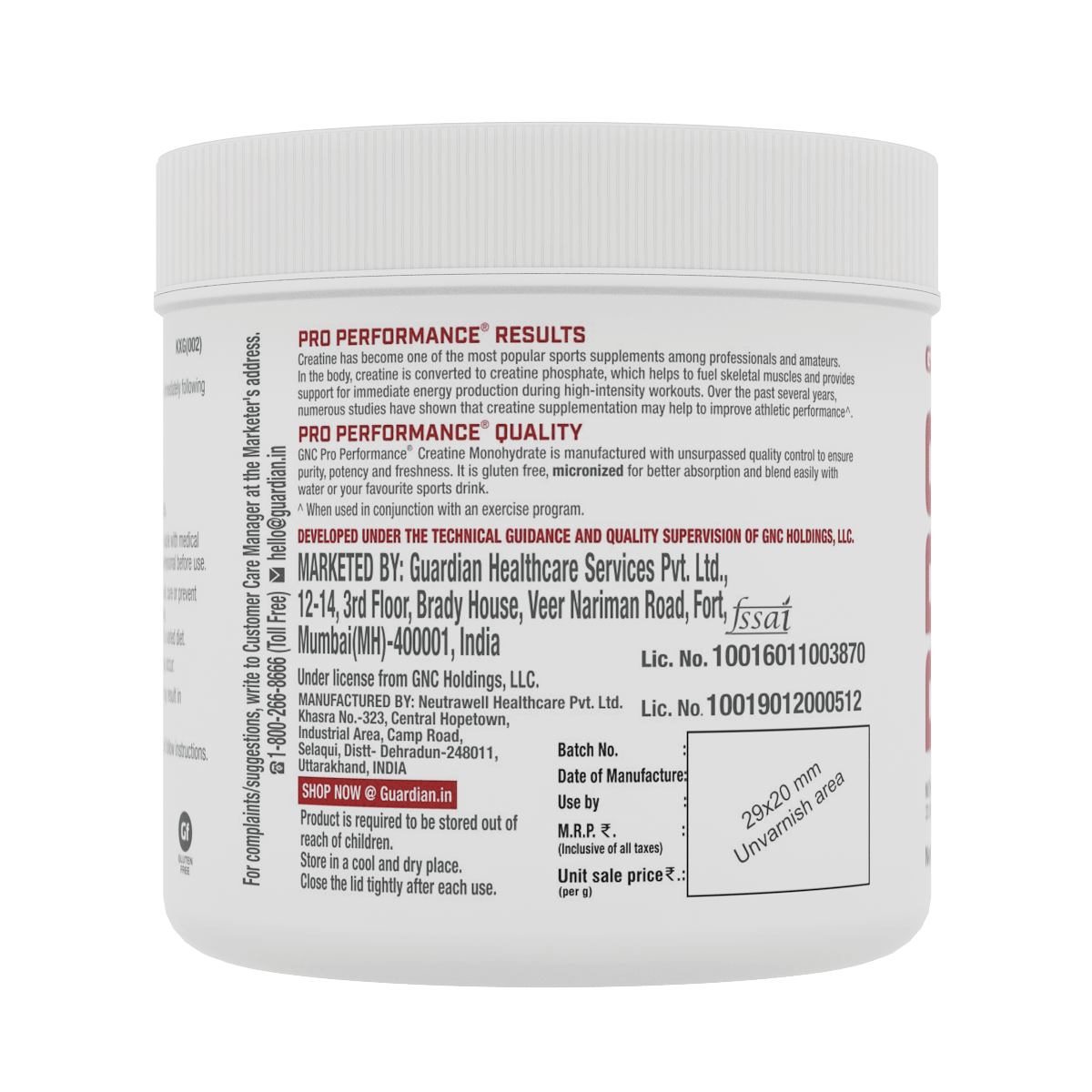 GNC Pro Performance Creatine Monohydrate - Powerful Muscle Pump for Intense Workout