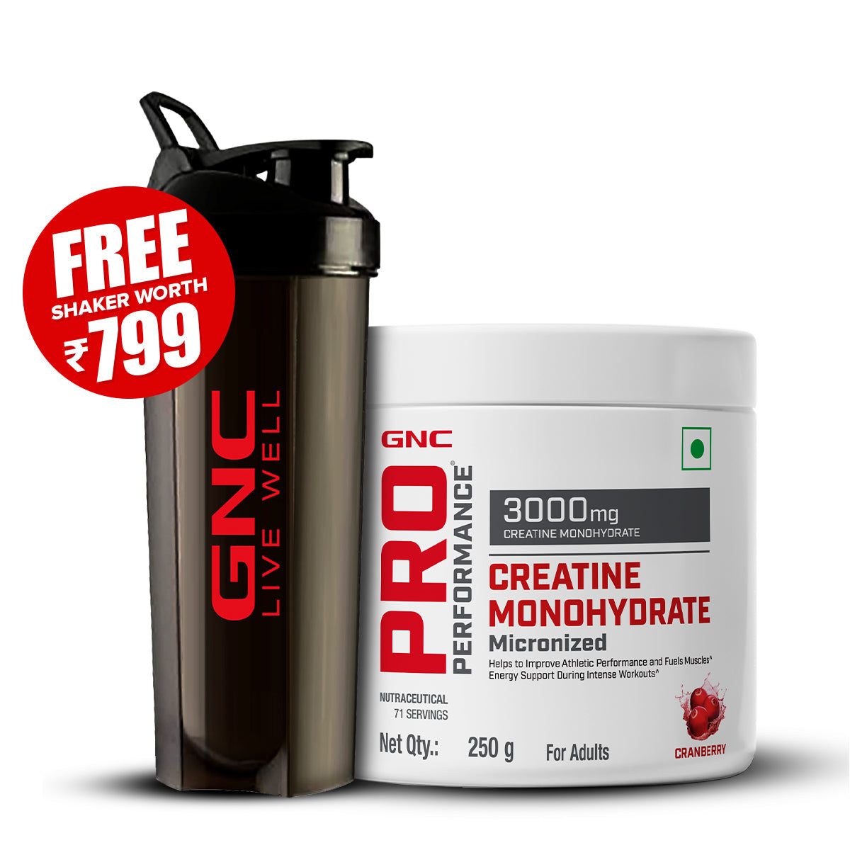 GNC Pro Performance Creatine Monohydrate - Powerful Muscle Pump for Intense Workout