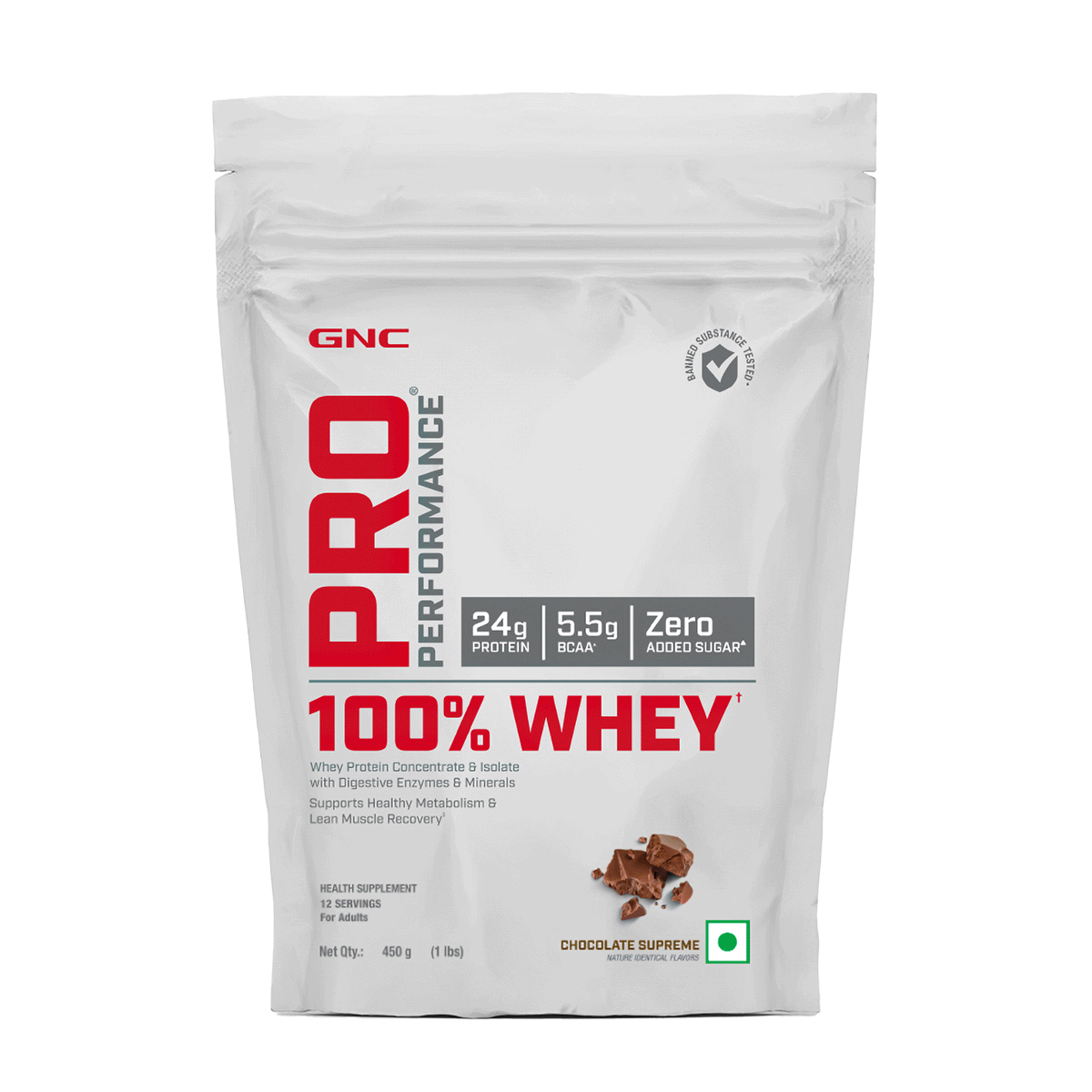 100% Whey Protein - 1 lbs - Faster Recovery & Lean Muscle Gains | Informed Choice Certified