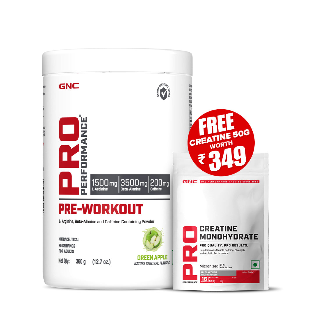 GNC Pro Performance Pre-Workout with Creatine Monohydrate - Improves Energy, Endurance & Focus for Intense Workouts | Informed Choice Certified