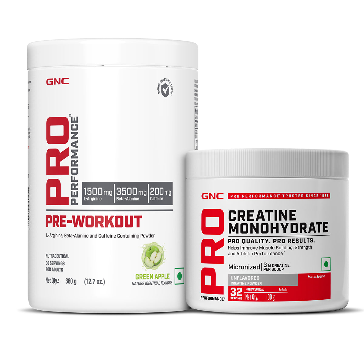 GNC Pro Performance Pre-Workout + Creatine 100 gms - Improves Energy & Focus | Supports Intense Workout