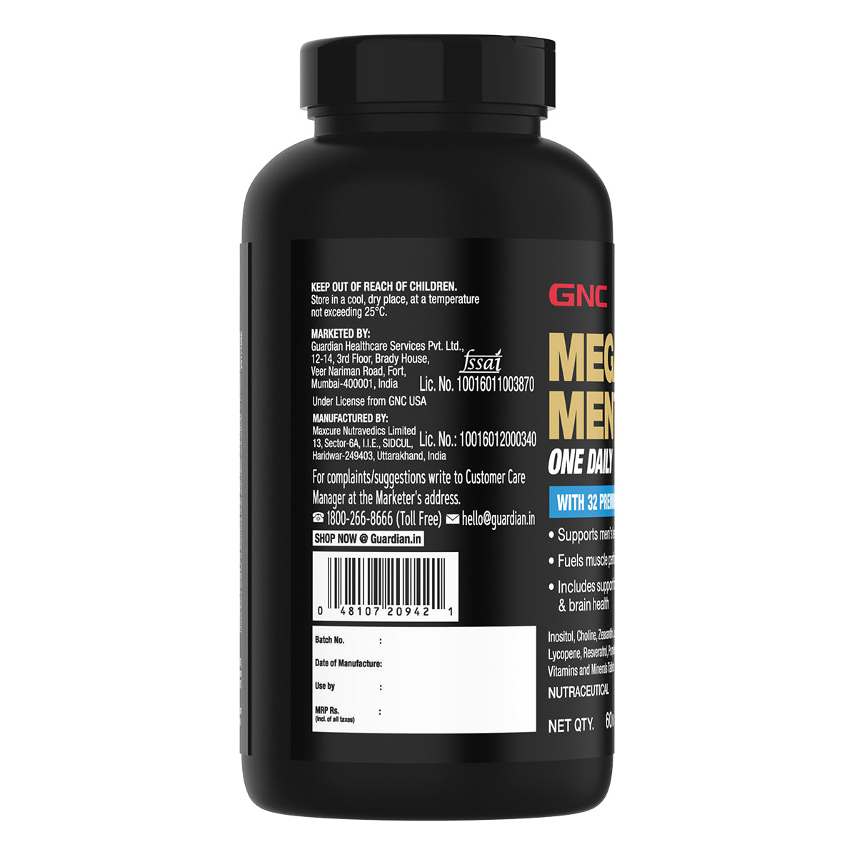 GNC Mega Men One Daily Multivitamin - Improves Energy, Immunity & Overall Health