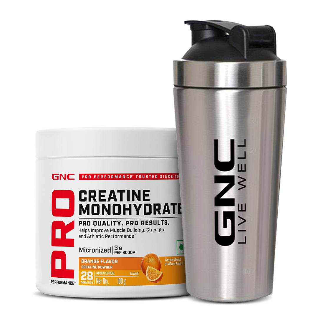 GNC Pro Performance Creatine Monohydrate with Shaker -  Boosts Stamina for Intense Workout 