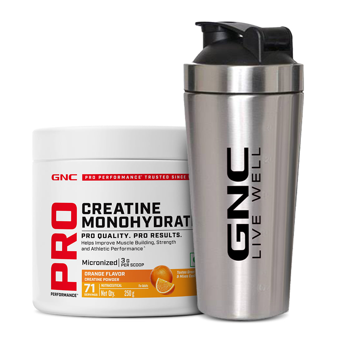 GNC Pro Performance Creatine Monohydrate with Shaker -  Boosts Stamina for Intense Workout 