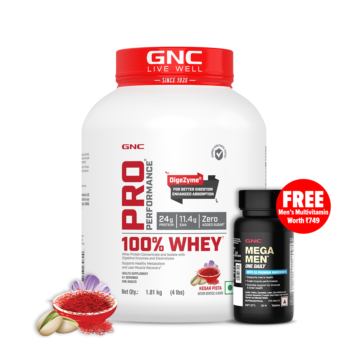 100% Whey Protein - 1 lbs - Faster Recovery & Lean Muscle Gains | Informed Choice Certified