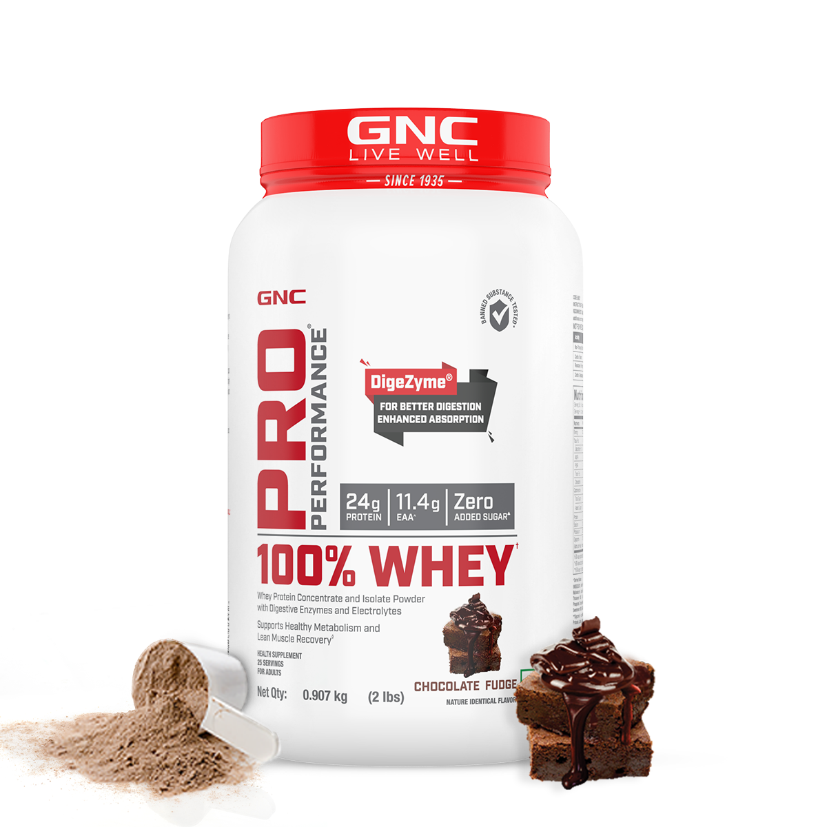 100% Whey Protein - 1 lbs - Faster Recovery & Lean Muscle Gains | Informed Choice Certified