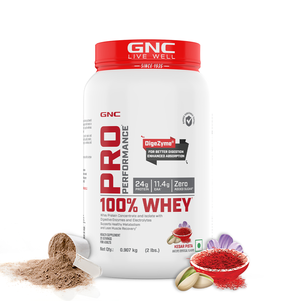 100% Whey Protein - 1 lbs - Faster Recovery & Lean Muscle Gains | Informed Choice Certified