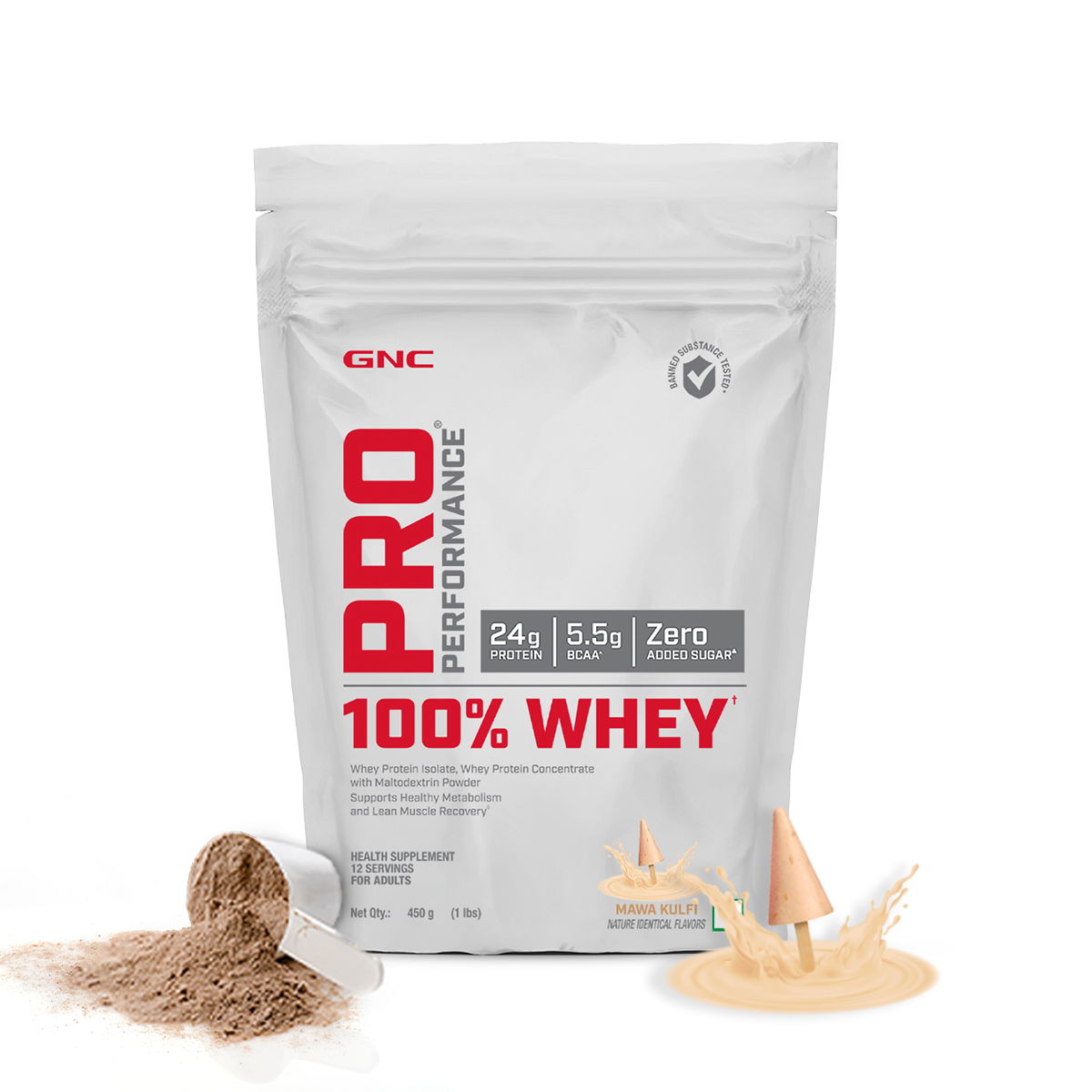 100% Whey Protein - 1 lbs - Faster Recovery & Lean Muscle Gains | Informed Choice Certified