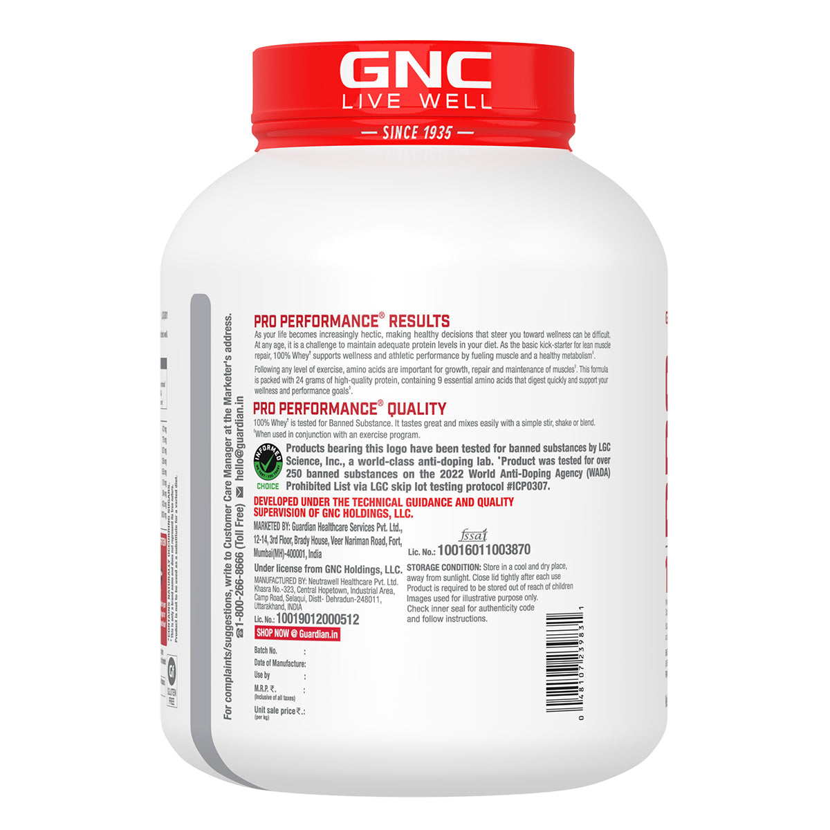 GNC Pro Performance 100% Whey Protein with Free Fish Oil - 