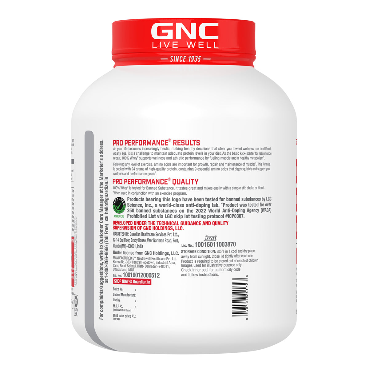 GNC Pro Performance 100% Whey Protein with Free Fish Oil - 