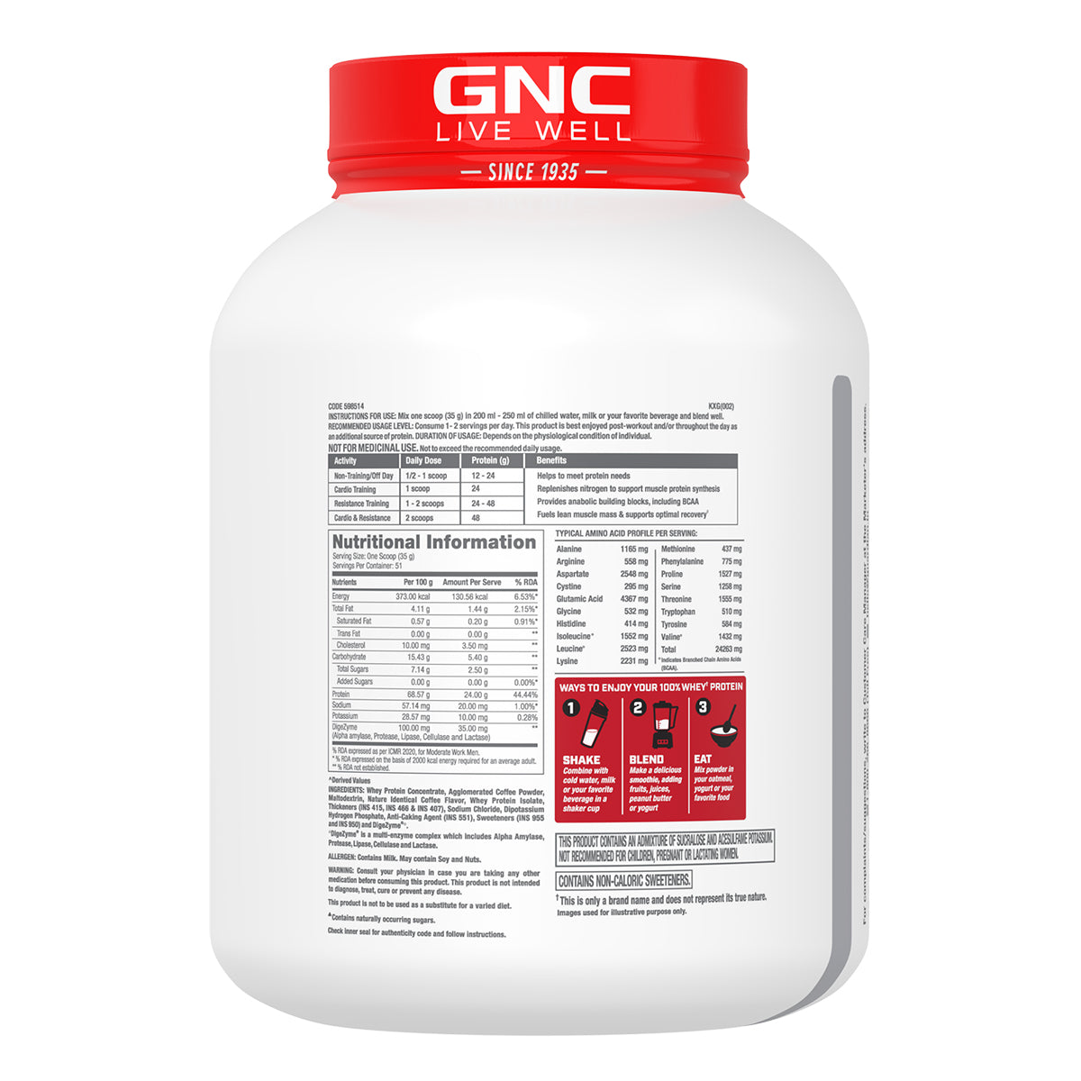 GNC Pro Performance 100% Whey Protein with Free Fish Oil - 