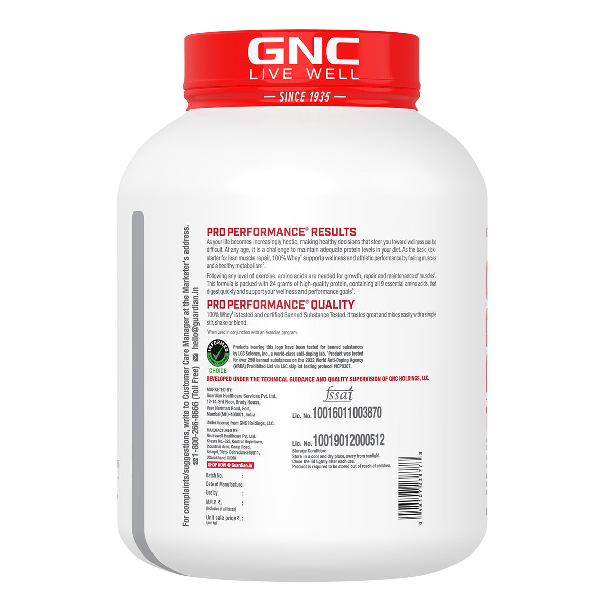 GNC Pro Performance 100% Whey Protein with Free Fish Oil - 