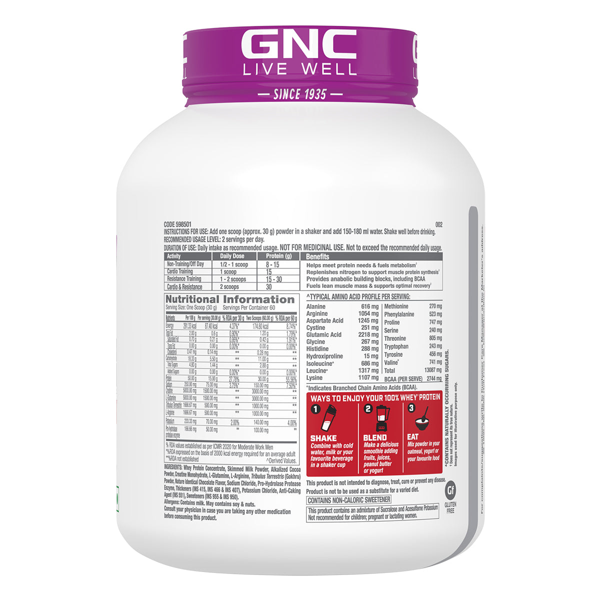 GNC Pro Performance Power Protein - 6-in-1 Stack for Increased Strength, Recovery & Muscle Mass | Informed Choice Certified