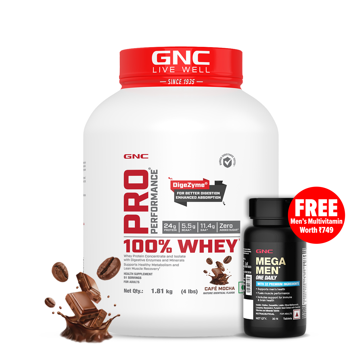 100% Whey Protein - 1 lbs - Faster Recovery & Lean Muscle Gains | Informed Choice Certified