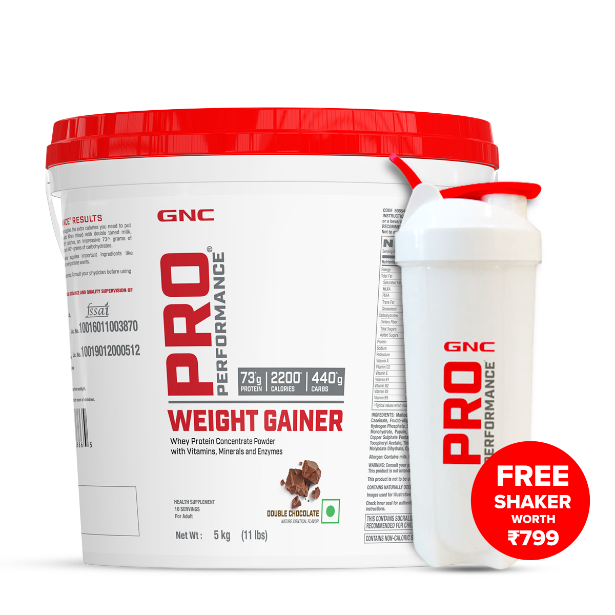 GNC Pro Performance Weight Gainer - High-Calorie, Low-Fat Formula For Healthy Body Gains